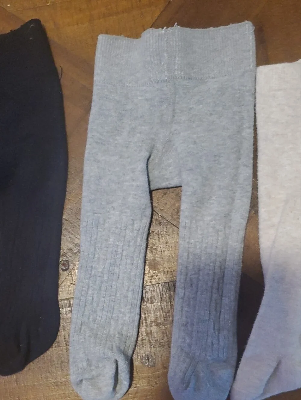 Children's 3-Pack Solid Tights - Black, Dark Gray, Light Gray